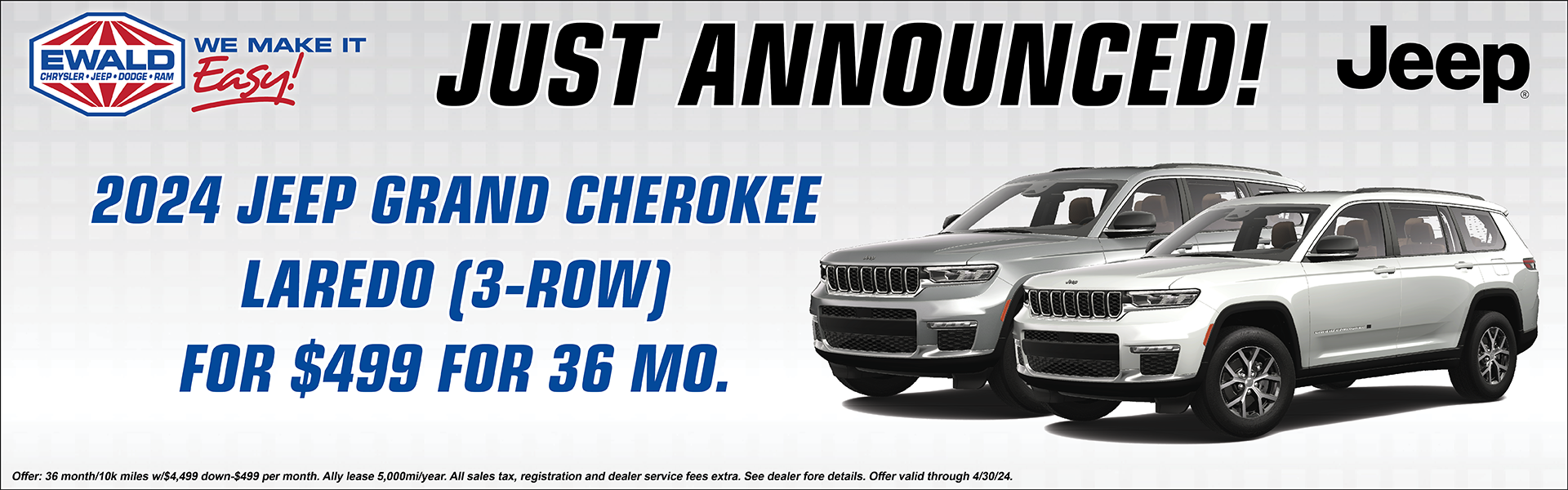 Save on Jeep Grand Cherokee 3 Row!